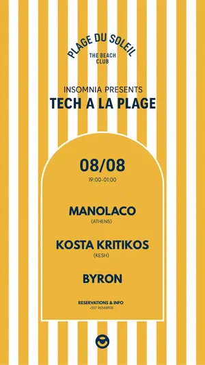 Insomnia Presents Tech A La Plage